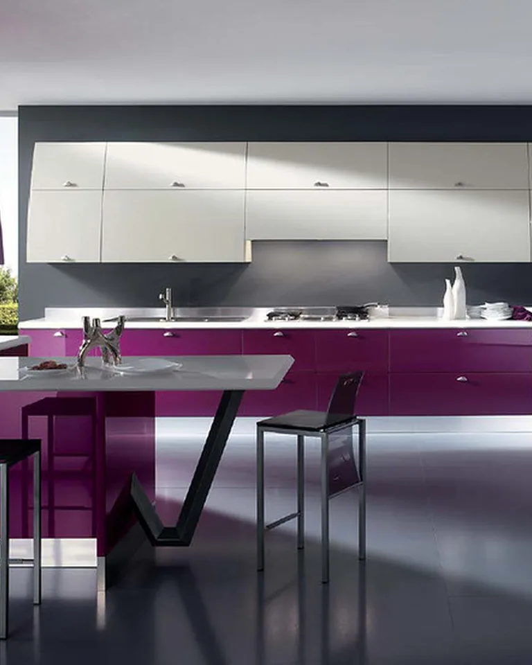 Freshly painted kitchen cabinets in a renovated kitchen