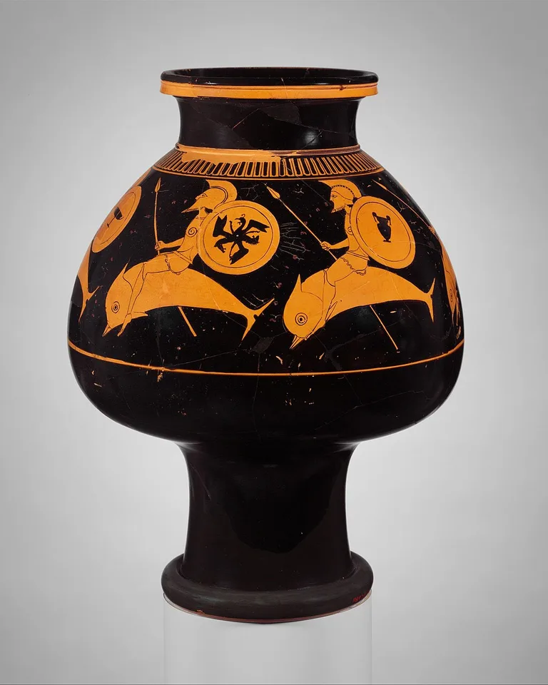 Ancient terracotta vessel showing the warm orange-brown clay tone