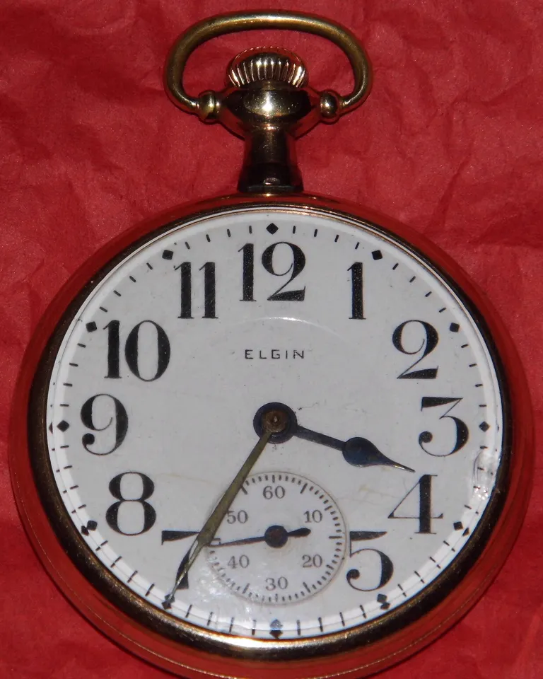 A vintage gold pocket watch