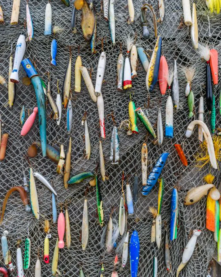 Vintage fishing lures and tackle