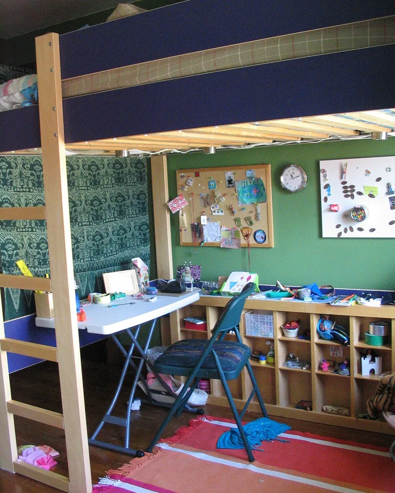 Bedroom with a loft bed